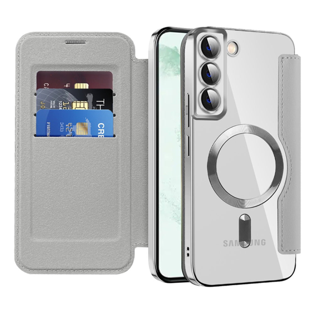 Capa MagSafe para Samsung Galaxy S22+ 5G S906, Techsuit, SmartMag Book, Cinzento