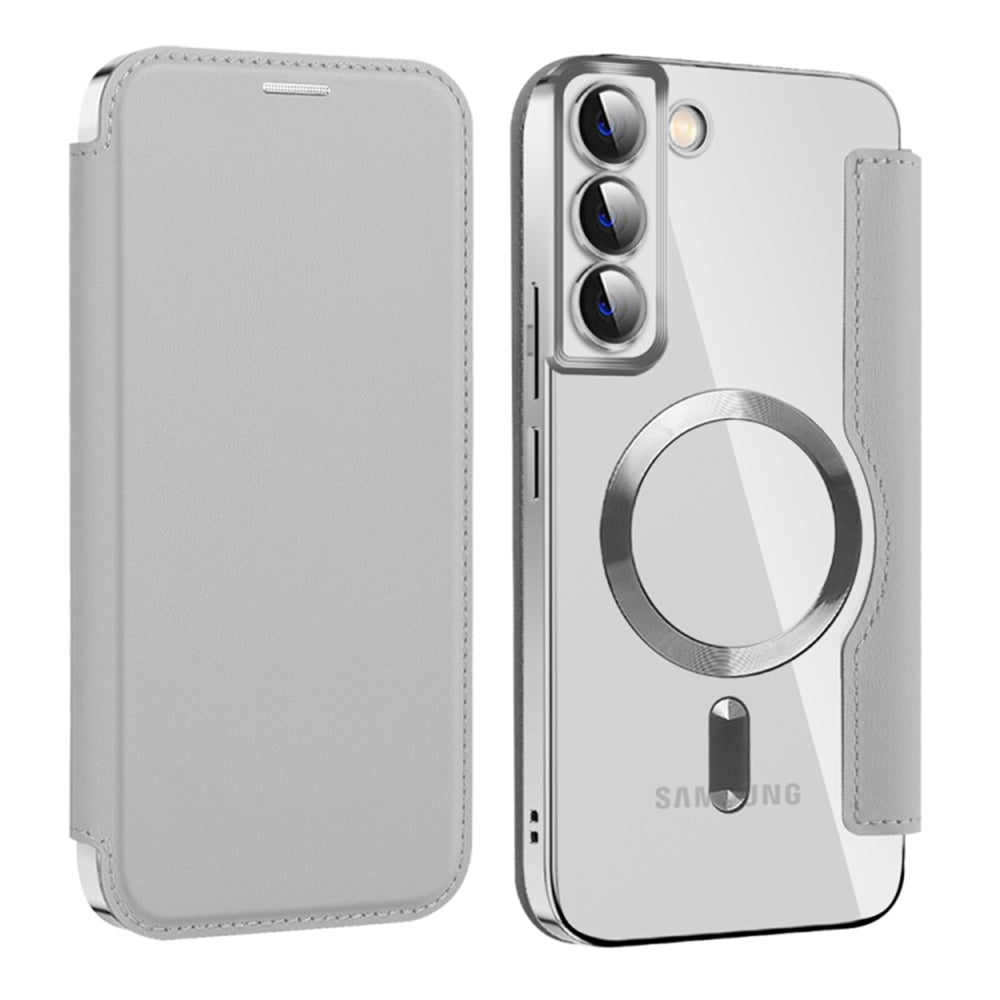 Capa MagSafe para Samsung Galaxy S22+ 5G S906, Techsuit, SmartMag Book, Cinzento