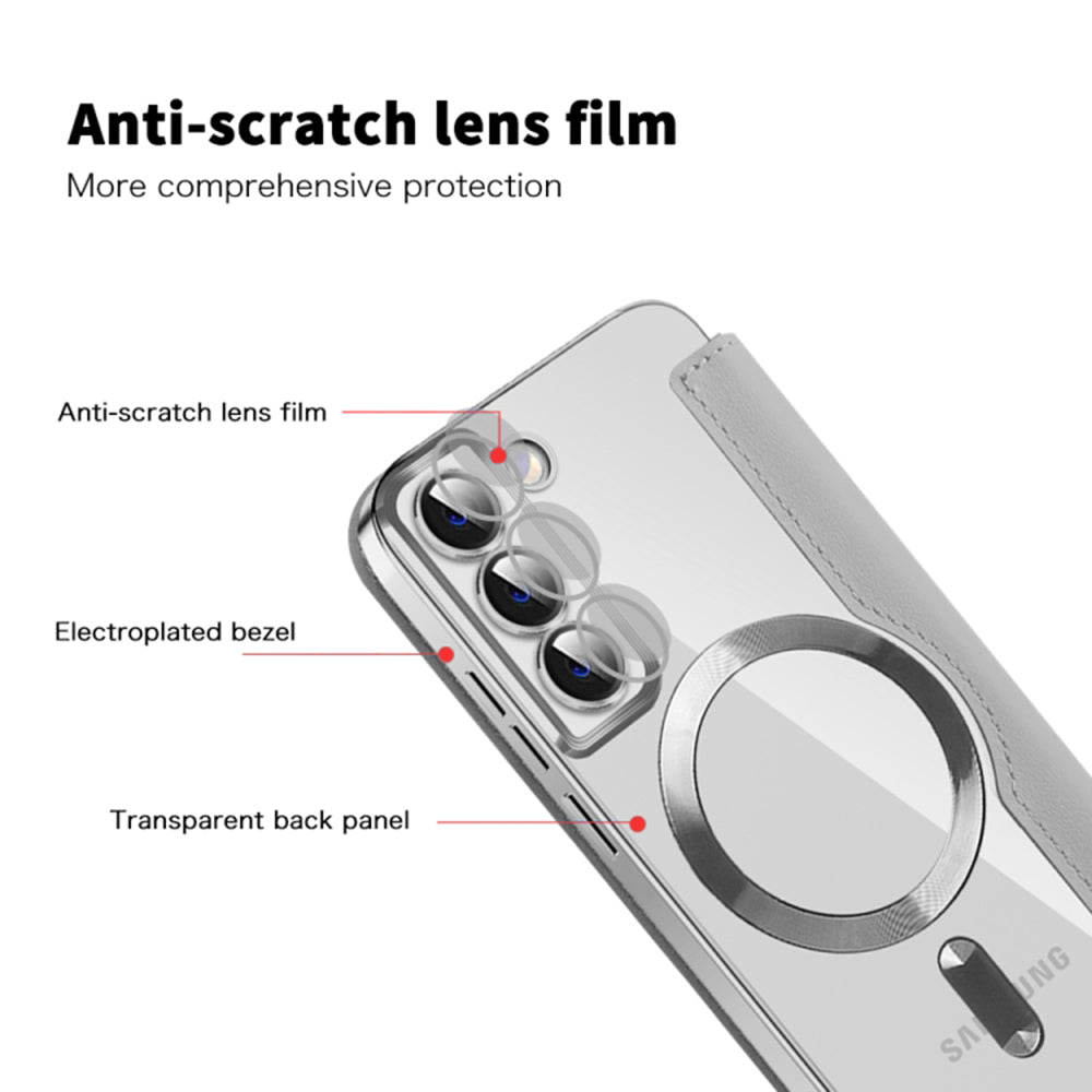 Capa MagSafe para Samsung Galaxy S22+ 5G S906, Techsuit, SmartMag Book, Cinzento