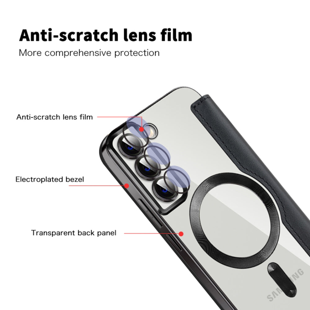 Capa MagSafe para Samsung Galaxy S22+ 5G S906, Techsuit, SmartMag Book, Preta