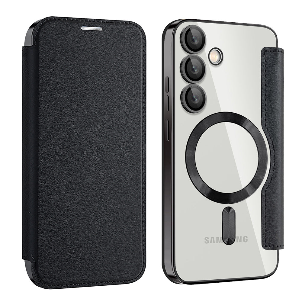 Capa MagSafe para Samsung Galaxy S23 FE S711, Techsuit, SmartMag Book, Preta