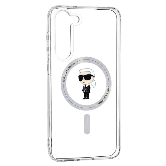 Capa MagSafe para Samsung Galaxy S23+ S916, Karl Lagerfeld, IML Ikonik Karl, Transparente
