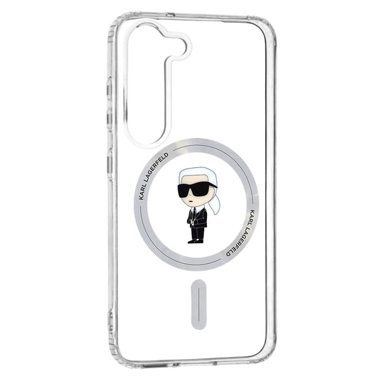 Capa MagSafe para Samsung Galaxy S23 S911, Karl Lagerfeld, IML Ikonik Karl, Transparente