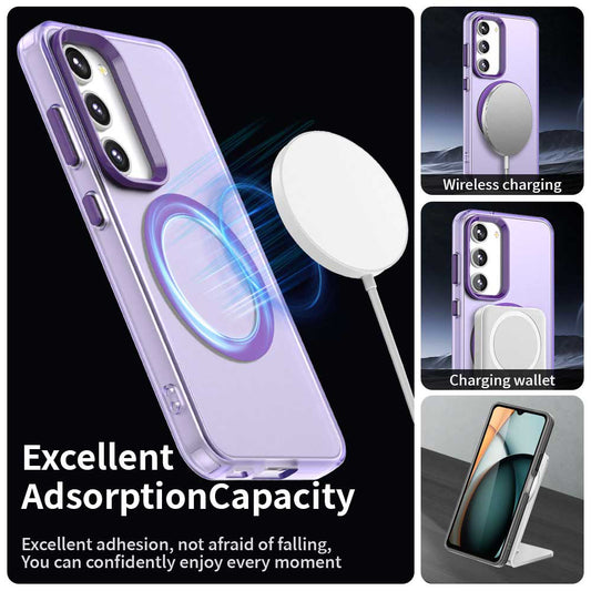 Capa MagSafe para Samsung Galaxy S23 S911, Techsuit, CandyCase, Roxo