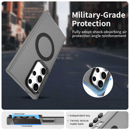 Capa MagSafe para Samsung Galaxy S23 Ultra S918, Techsuit, CandyCase, Preta