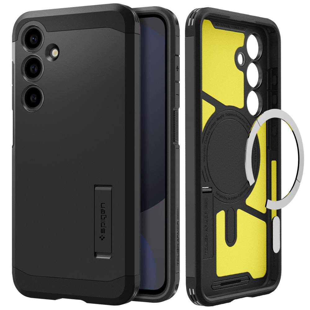 Capa MagSafe para Samsung Galaxy S24 FE S721, Spigen, Tough Armor, Preta ACS08625