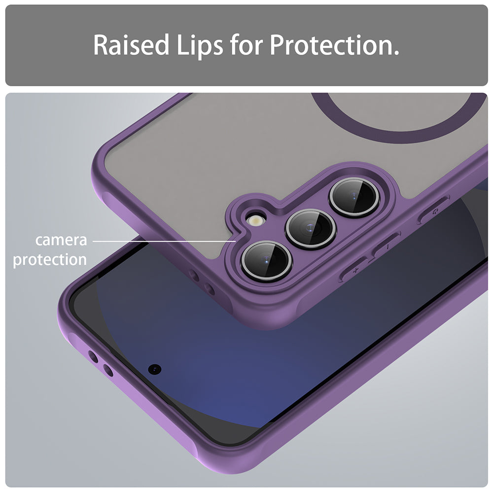 Capa MagSafe para Samsung Galaxy S24 FE S721, Techsuit, HaloFrost II, Roxa