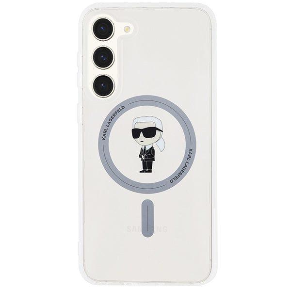 Capa MagSafe para Samsung Galaxy S24+ S926, Karl Lagerfeld, IML Ikonik Karl, Transparente