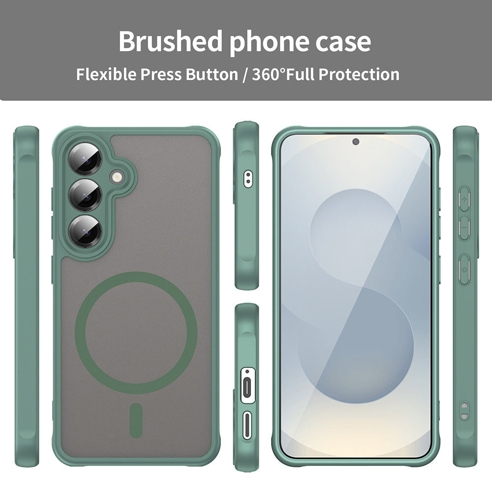 Capa MagSafe para Samsung Galaxy S24+ S926, Techsuit, HaloFrost II, Verde