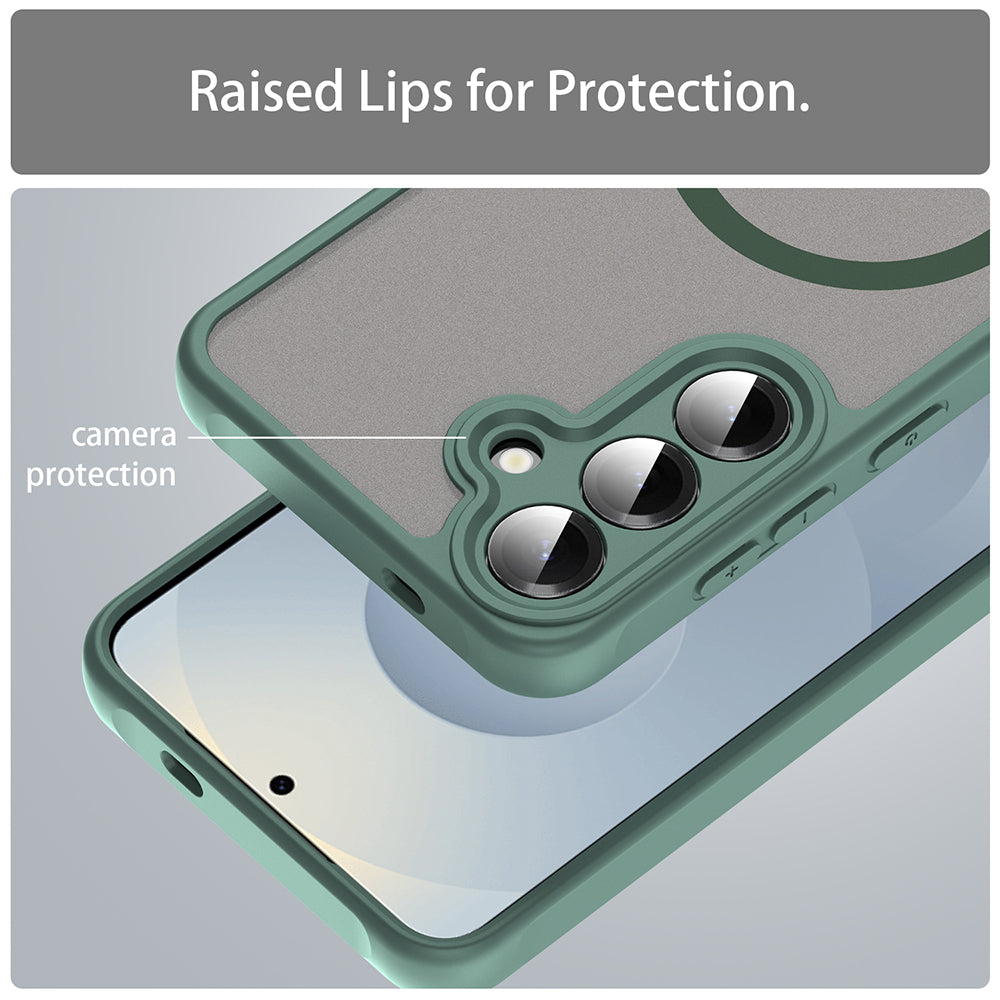 Capa MagSafe para Samsung Galaxy S24+ S926, Techsuit, HaloFrost II, Verde