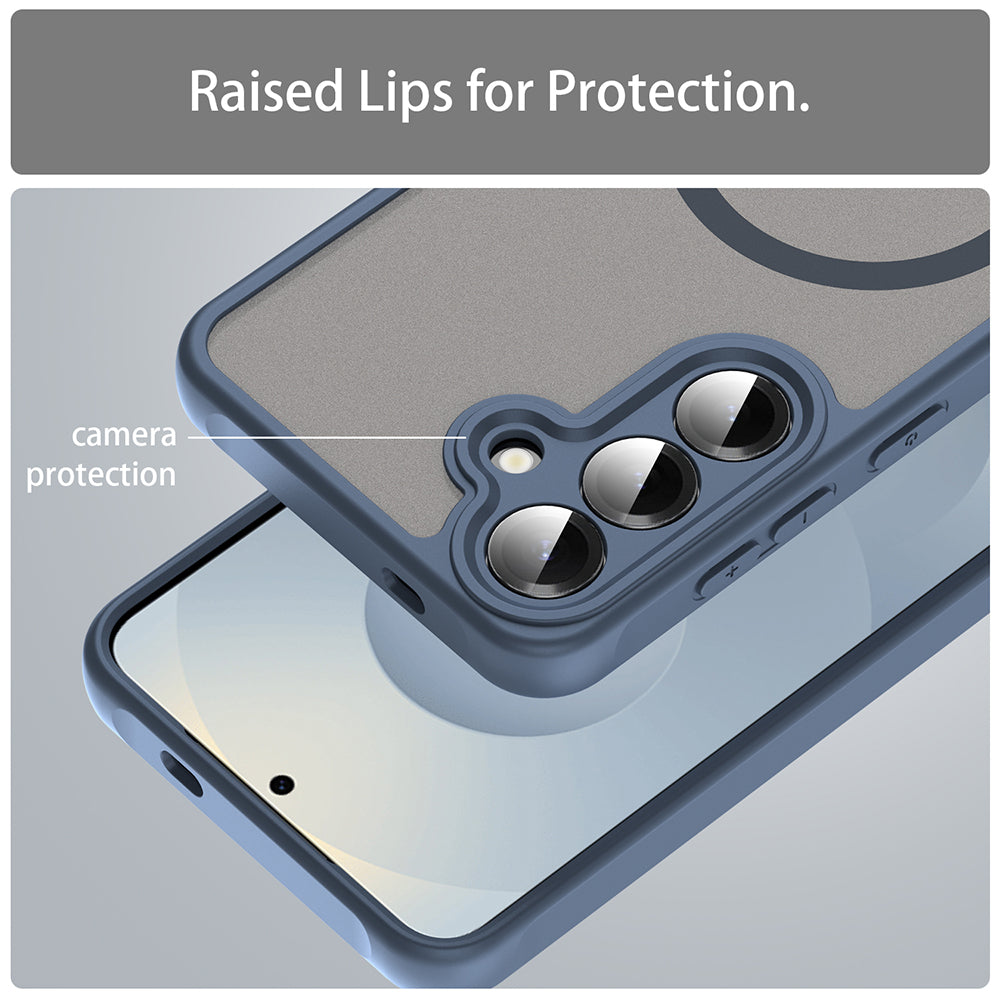 Capa MagSafe para Samsung Galaxy S24 S921, Techsuit, HaloFrost II, Azul Marinho