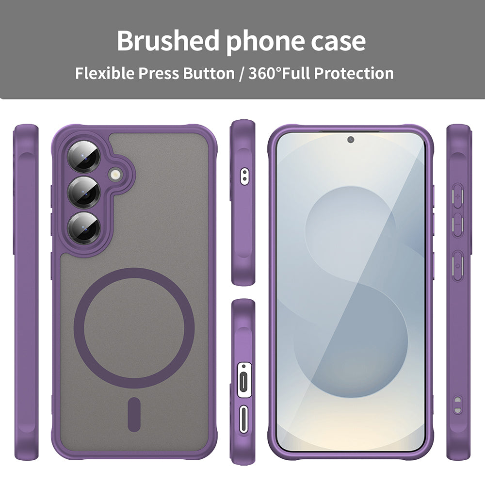 Capa MagSafe para Samsung Galaxy S24 S921, Techsuit, HaloFrost II, Roxa