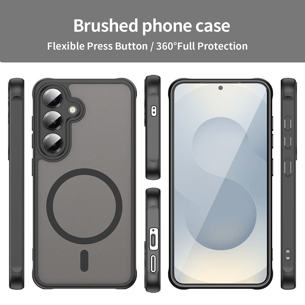 Capa MagSafe para Samsung Galaxy S24 S921, Techsuit, HaloFrost II, Preta