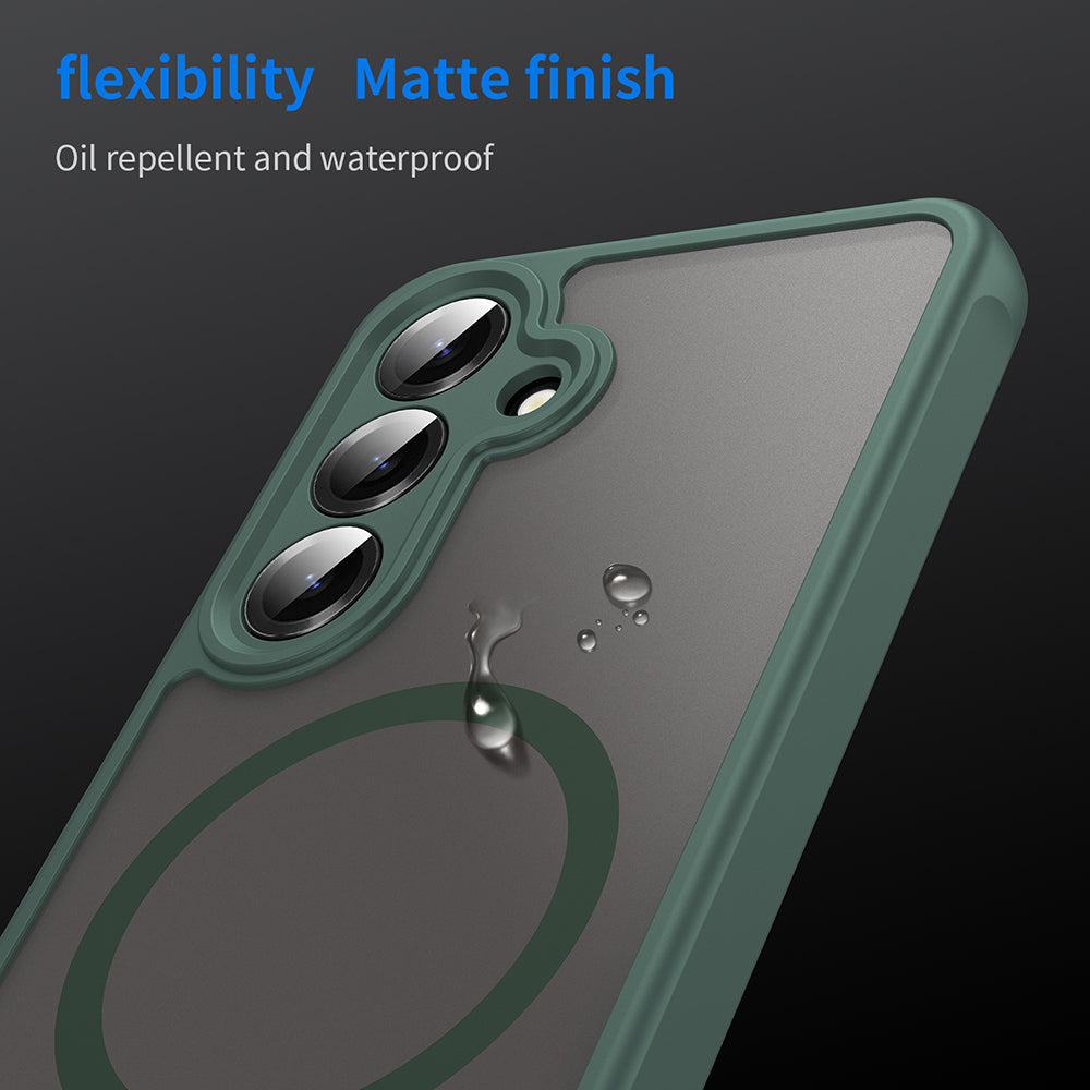 Capa MagSafe para Samsung Galaxy S24 S921, Techsuit, HaloFrost II, Verde