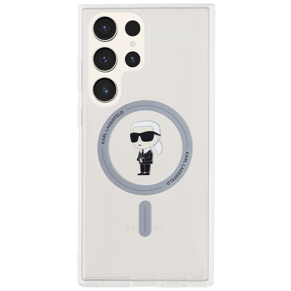 Capa MagSafe para Samsung Galaxy S24 Ultra S928, Karl Lagerfeld, IML Ikonik Karl, Transparente