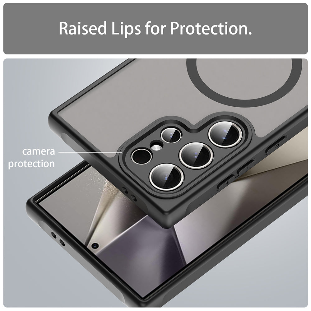 Capa MagSafe para Samsung Galaxy S24 Ultra S928, Techsuit, HaloFrost II, Preta