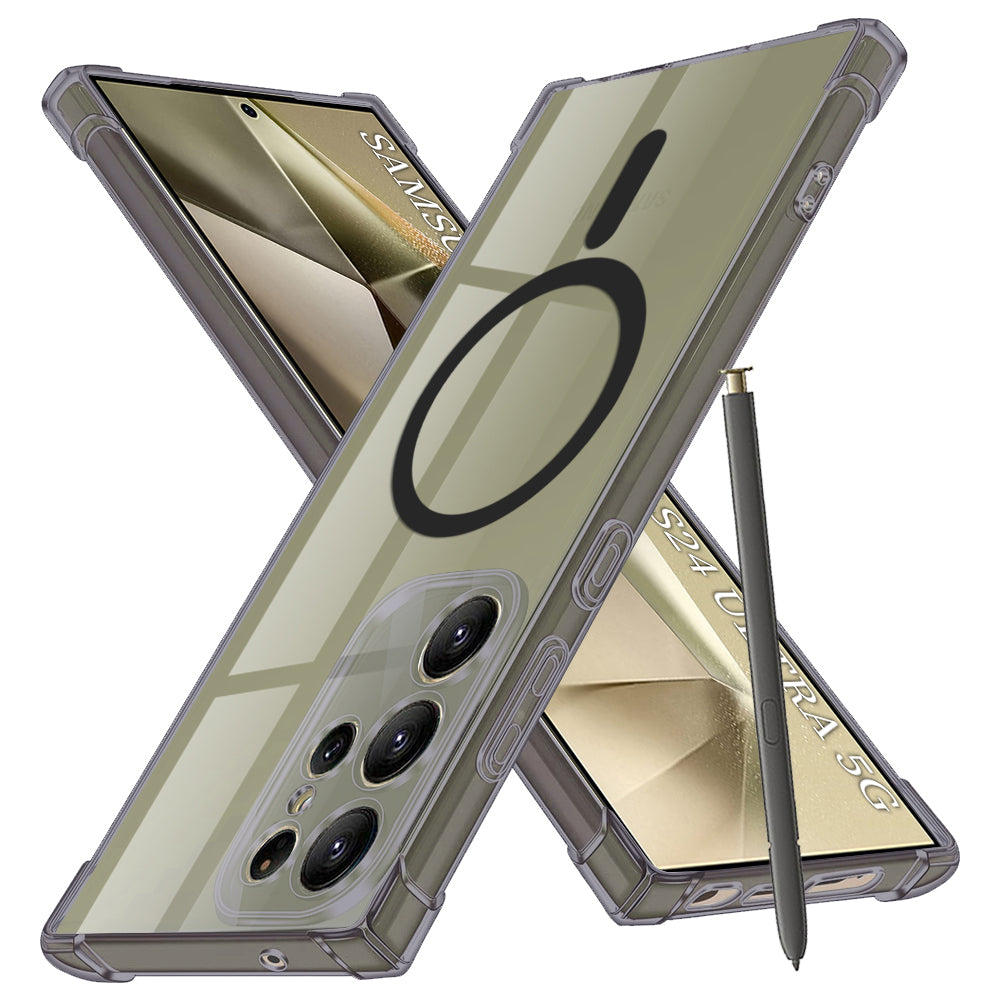 Capa MagSafe para Samsung Galaxy S24 Ultra S928, Techsuit, Transparente Antichoque, Fumada