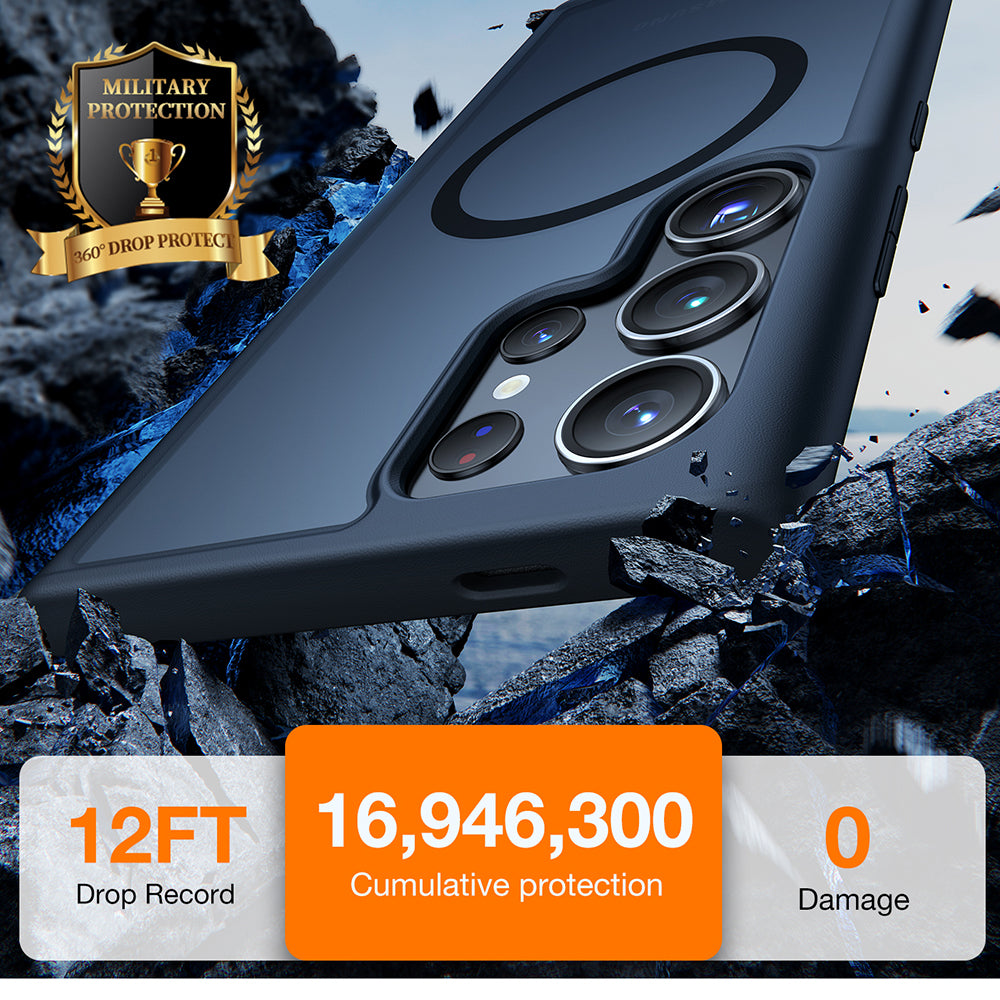 Capa MagSafe para Samsung Galaxy S24 Ultra S928, Torras, Guardian, Preta
