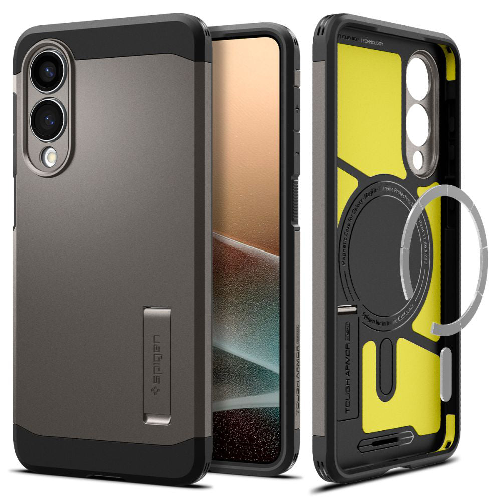Capa MagSafe para Samsung Galaxy S25 Edge S937, Spigen, Tough Armor, Cinza ACS09423