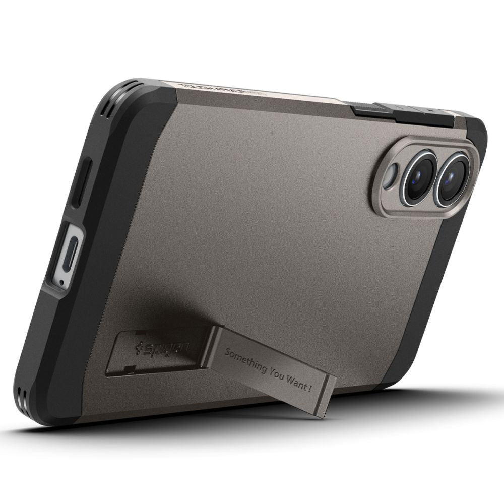 Capa MagSafe para Samsung Galaxy S25 Edge S937, Spigen, Tough Armor, Cinza ACS09423