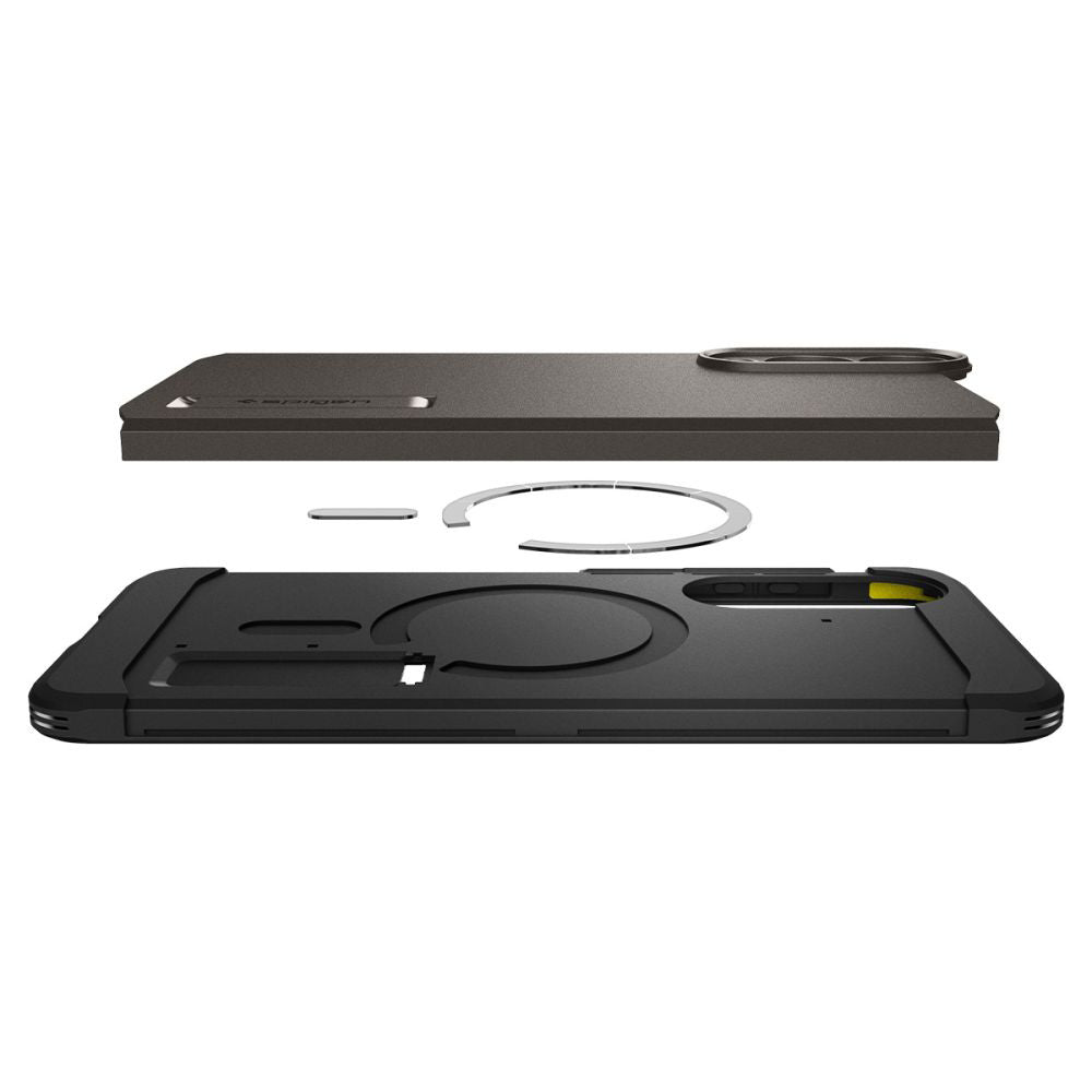 Capa MagSafe para Samsung Galaxy S25 Edge S937, Spigen, Tough Armor, Cinza ACS09423