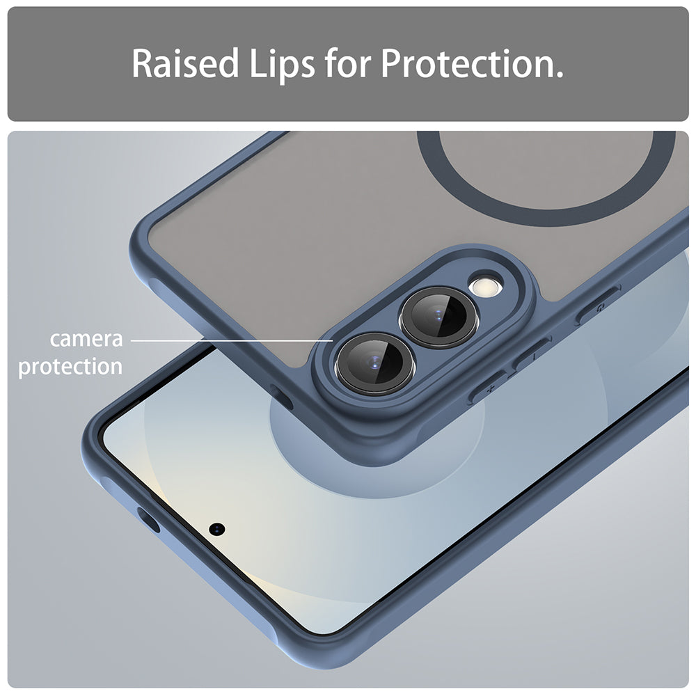 Capa MagSafe para Samsung Galaxy S25 Edge S937, Techsuit, HaloFrost II, Azul Marinho
