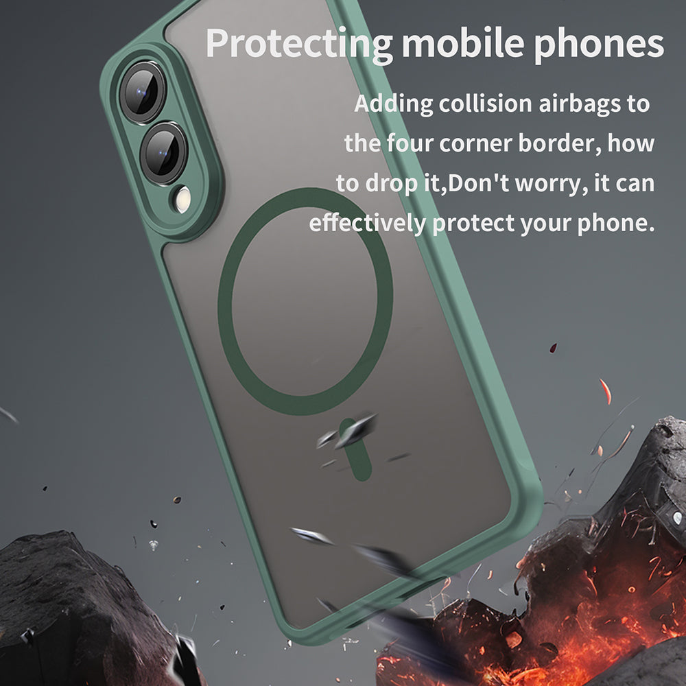 Capa MagSafe para Samsung Galaxy S25 Edge S937, Techsuit, HaloFrost II, Verde