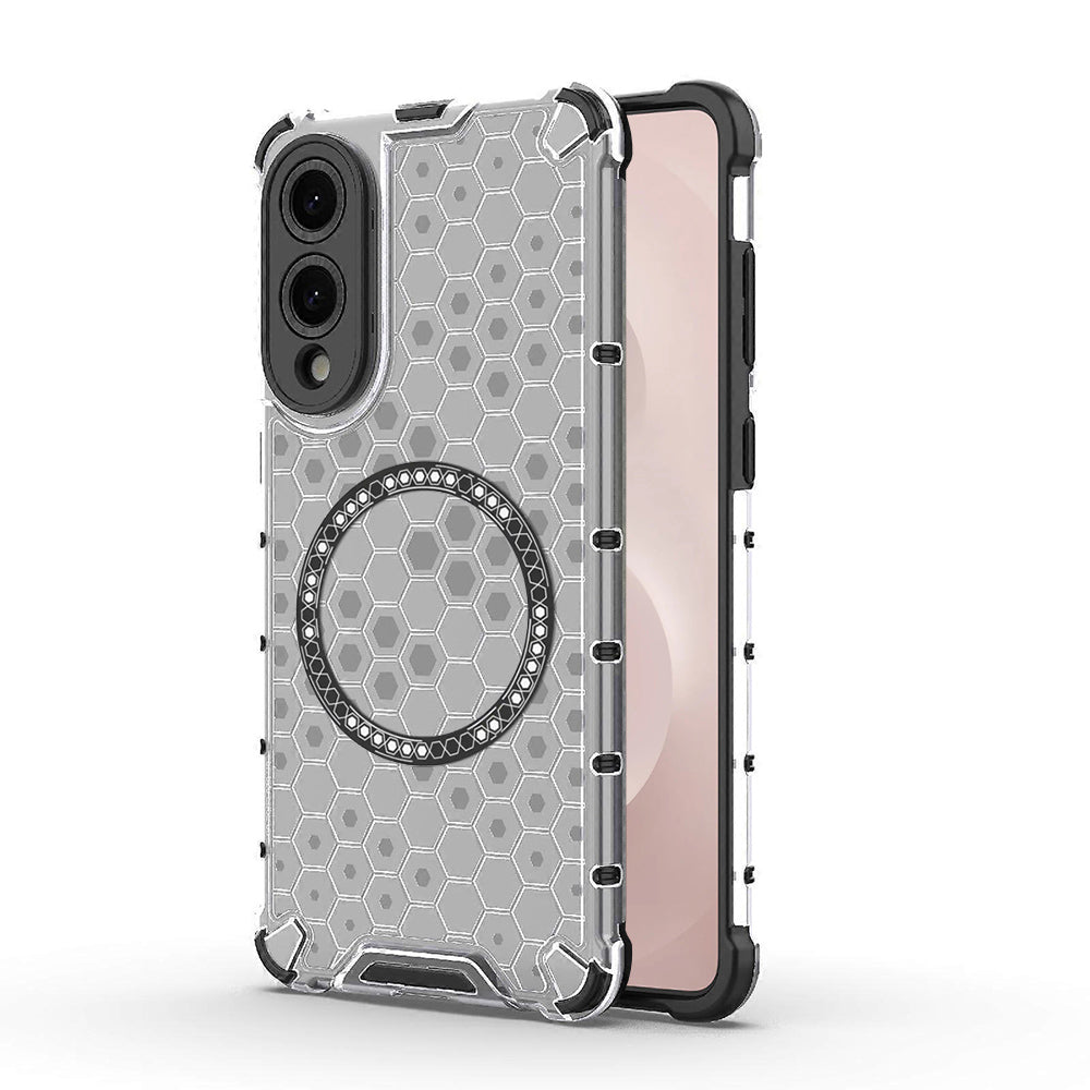 Capa MagSafe para Samsung Galaxy S25 Edge S937, Techsuit, HoneyComb Shield, Branca