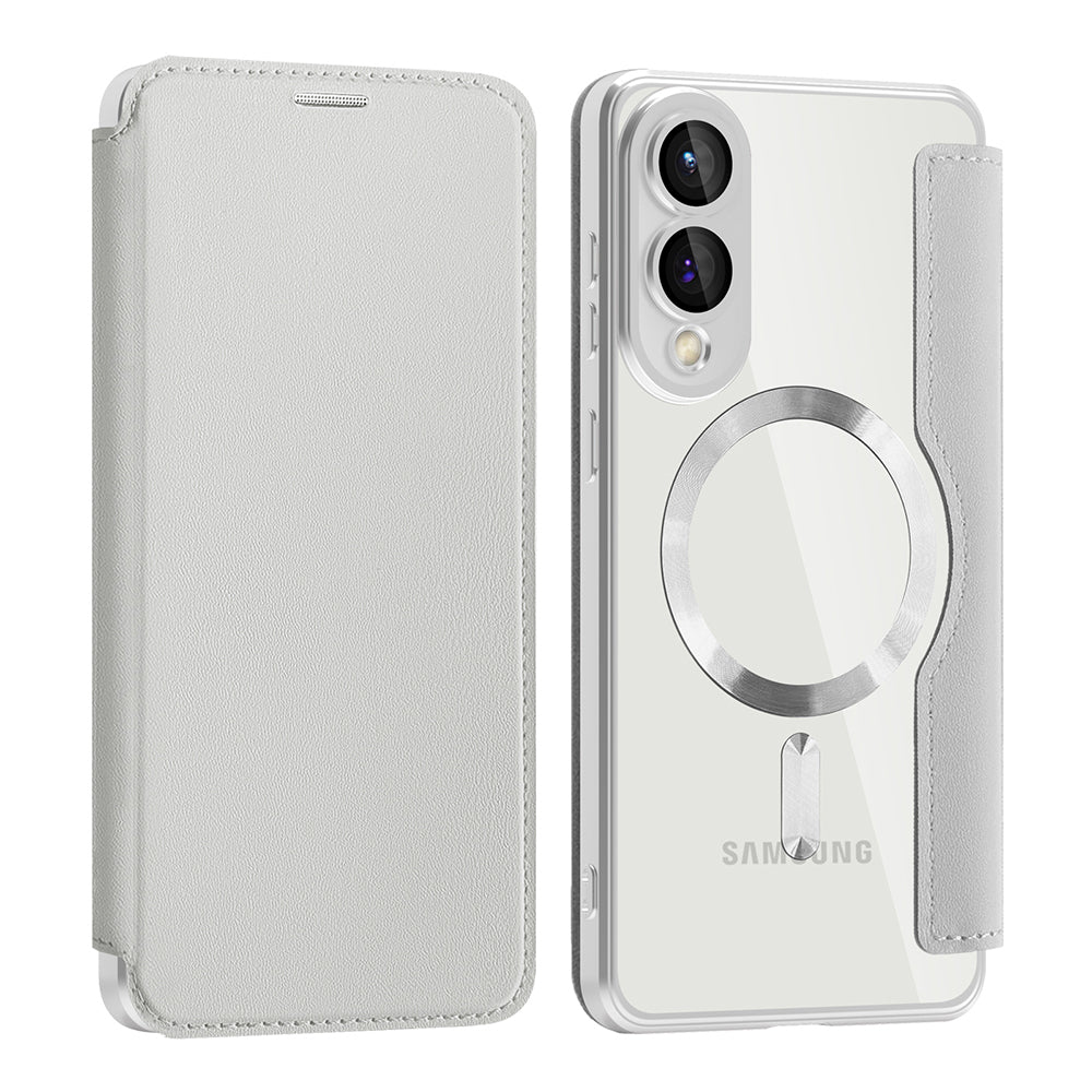 Capa MagSafe para Samsung Galaxy S25 Edge S937, Techsuit, SmartMag Book, Cinzento