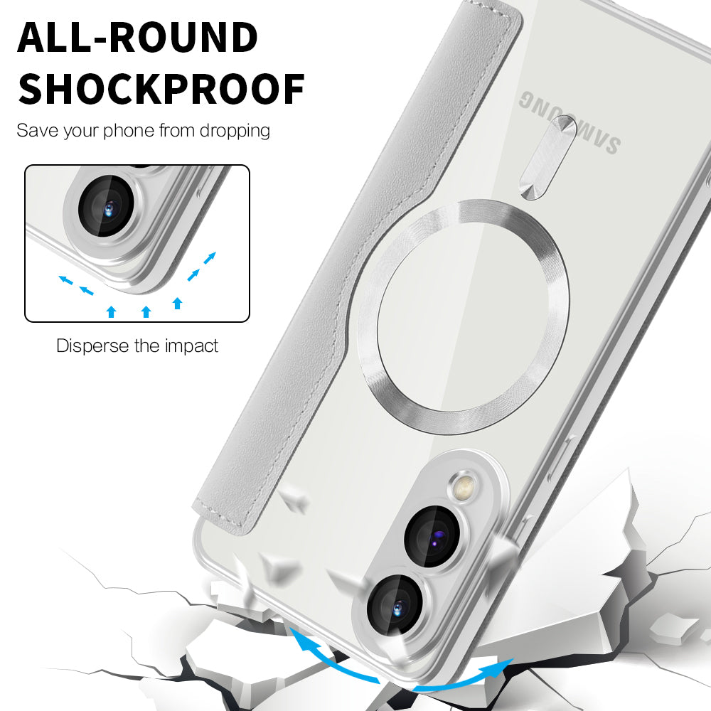 Capa MagSafe para Samsung Galaxy S25 Edge S937, Techsuit, SmartMag Book, Cinzento