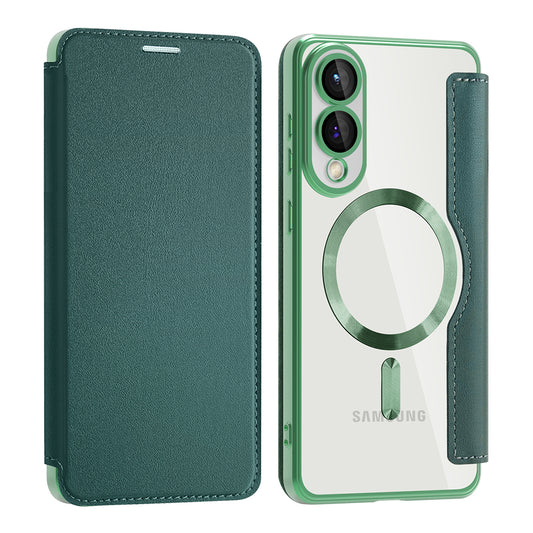 Capa MagSafe para Samsung Galaxy S25 Edge S937, Techsuit, SmartMag Book, Verde