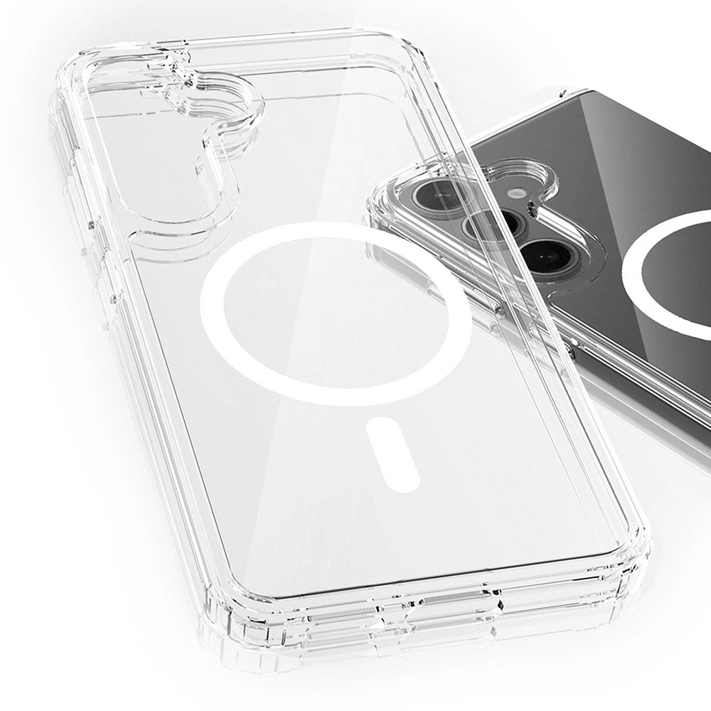 Capa MagSafe para Samsung Galaxy S25 FE, 3MK, Armor MagCase, Transparente