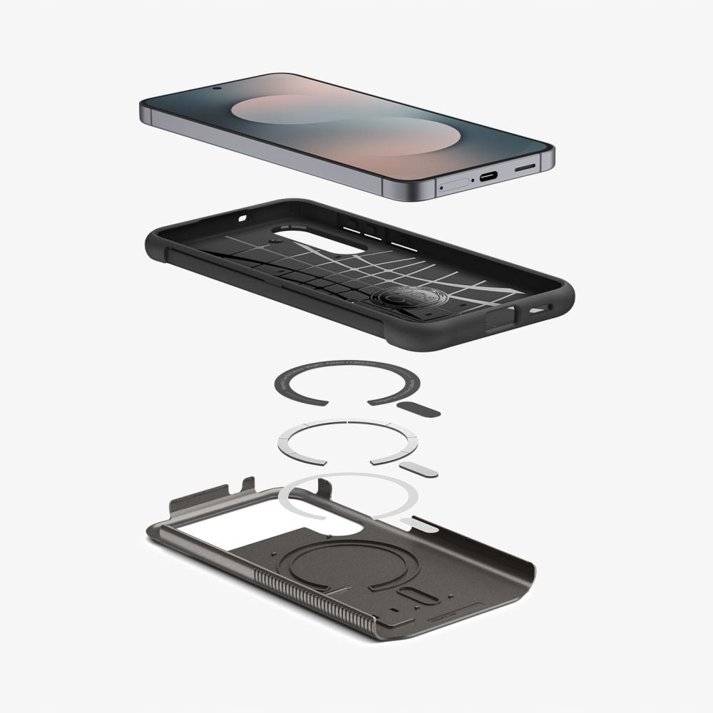 Capa MagSafe para Samsung Galaxy S25 FE, Spigen, Slim Armor, Cinza ACS10230