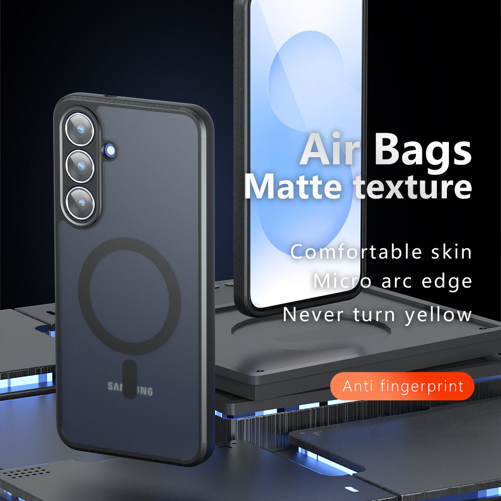 Capa MagSafe para Samsung Galaxy S25 FE, Techsuit, PureFrost, Preta Fosca