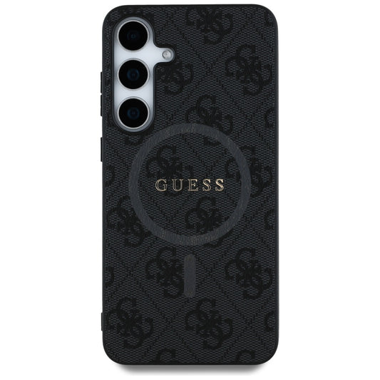Capa MagSafe para Samsung Galaxy S25+ S936, Guess, 4G Ring Classic Logo, Preta
