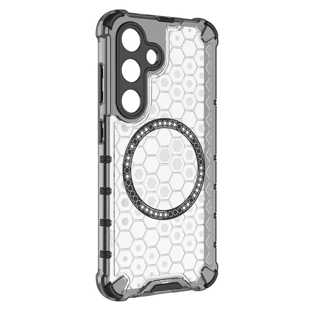 Capa MagSafe para Samsung Galaxy S25+ S936, Techsuit, HoneyComb Shield, Branca