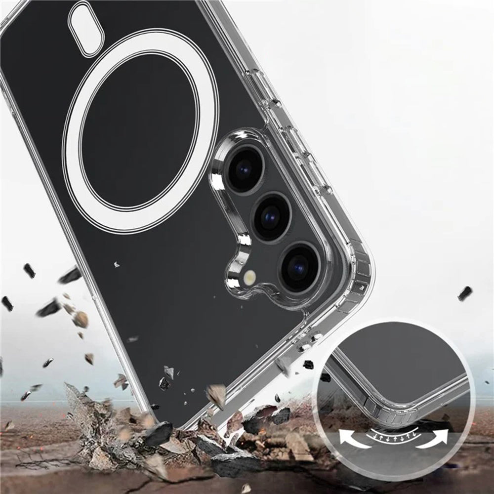 Capa MagSafe para Samsung Galaxy S25+ S936, Techsuit, Pro, Transparente