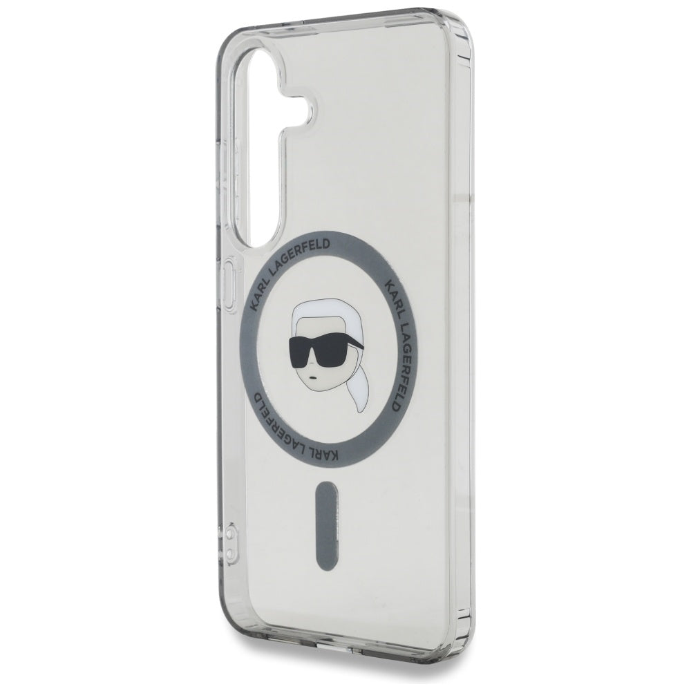 Capa MagSafe para Samsung Galaxy S25 S931, Karl Lagerfeld, IML Karl's Head, Preta