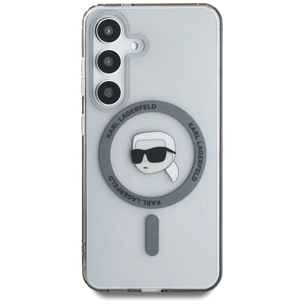 Capa MagSafe para Samsung Galaxy S25 S931, Karl Lagerfeld, IML Karl's Head, Preta