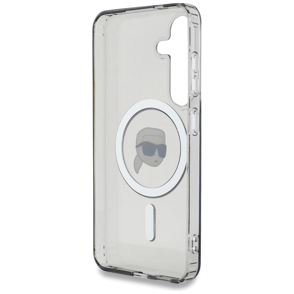 Capa MagSafe para Samsung Galaxy S25 S931, Karl Lagerfeld, IML Karl's Head, Preta