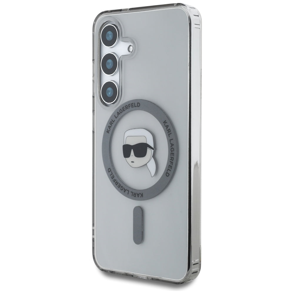 Capa MagSafe para Samsung Galaxy S25 S931, Karl Lagerfeld, IML Karl's Head, Preta