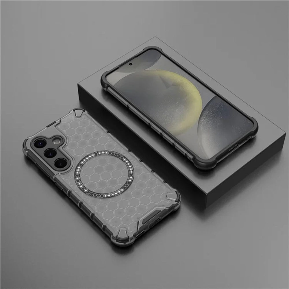 Capa MagSafe para Samsung Galaxy S25 S931, Techsuit, HoneyComb Shield, Preta