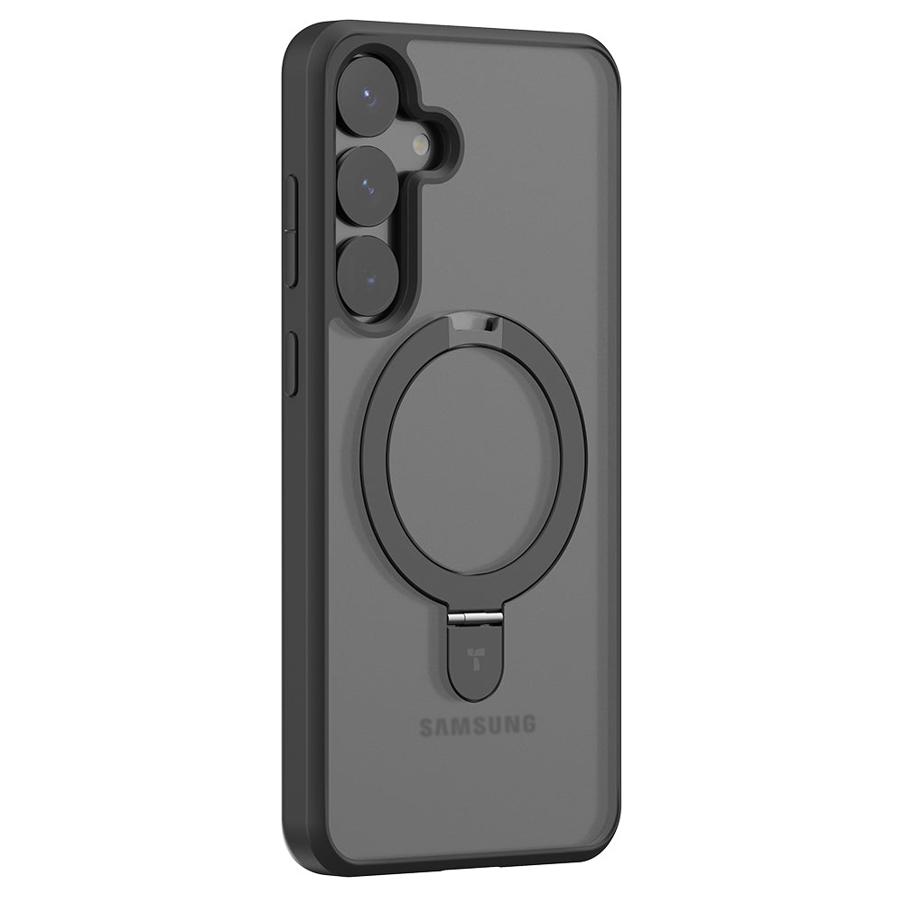 Capa MagSafe para Samsung Galaxy S25 S931, Torras, Ostand, Preta