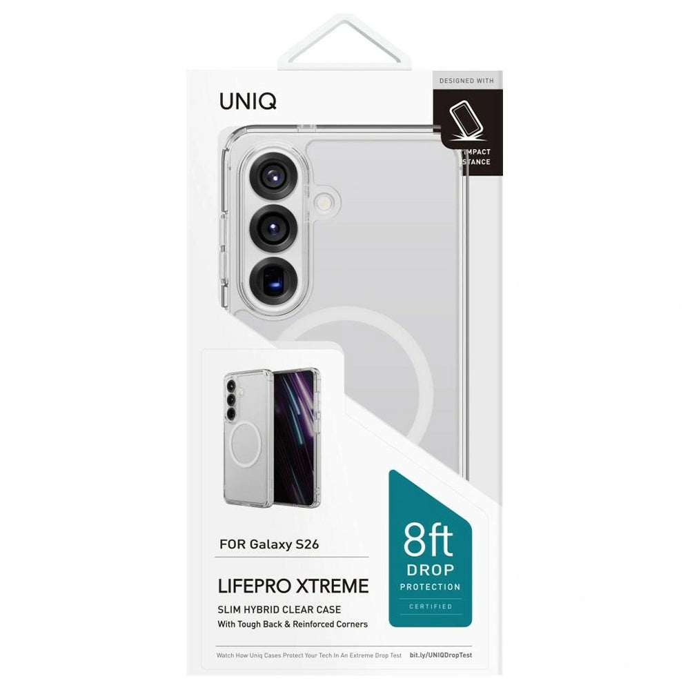Capa MagSafe para Samsung Galaxy S25 S931, UNIQ, LifePro Xtreme MagClick, Transparente