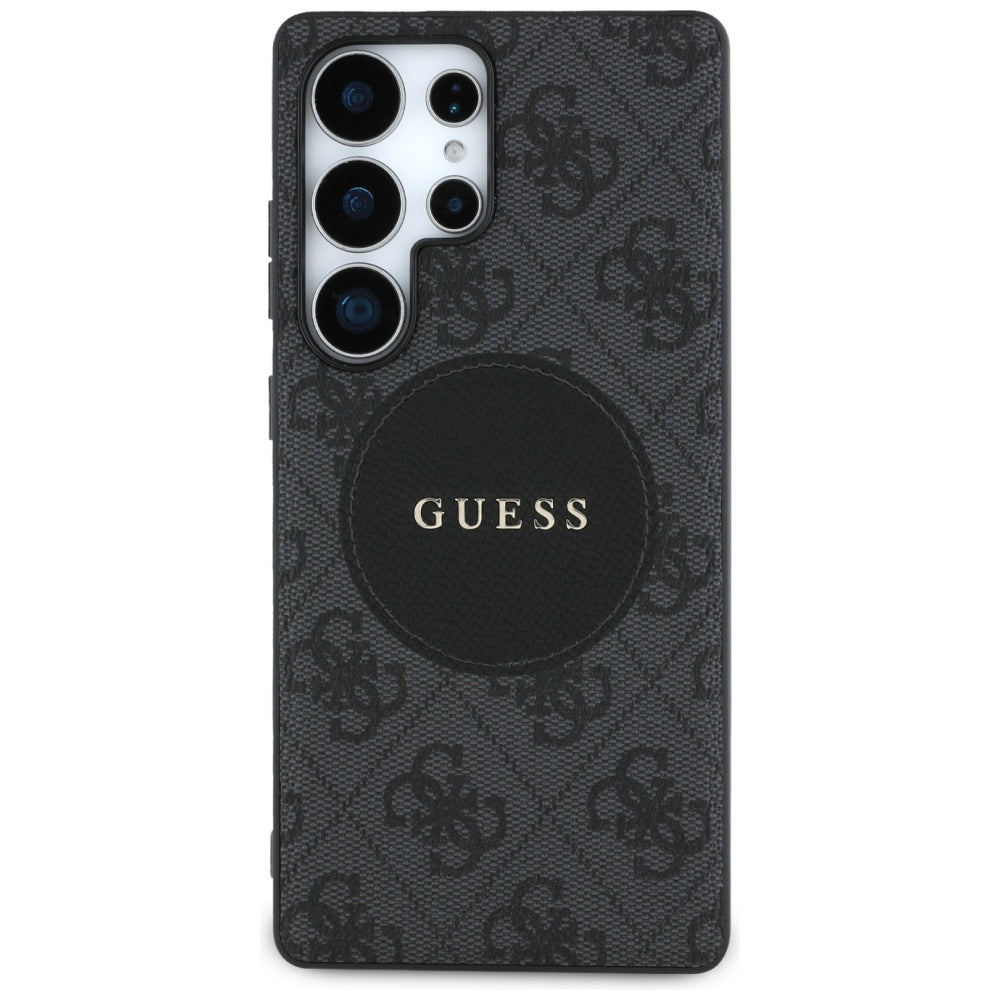 Capa MagSafe para Samsung Galaxy S25 Ultra S938, Guess, 4G Circle Classic Logo, Preta