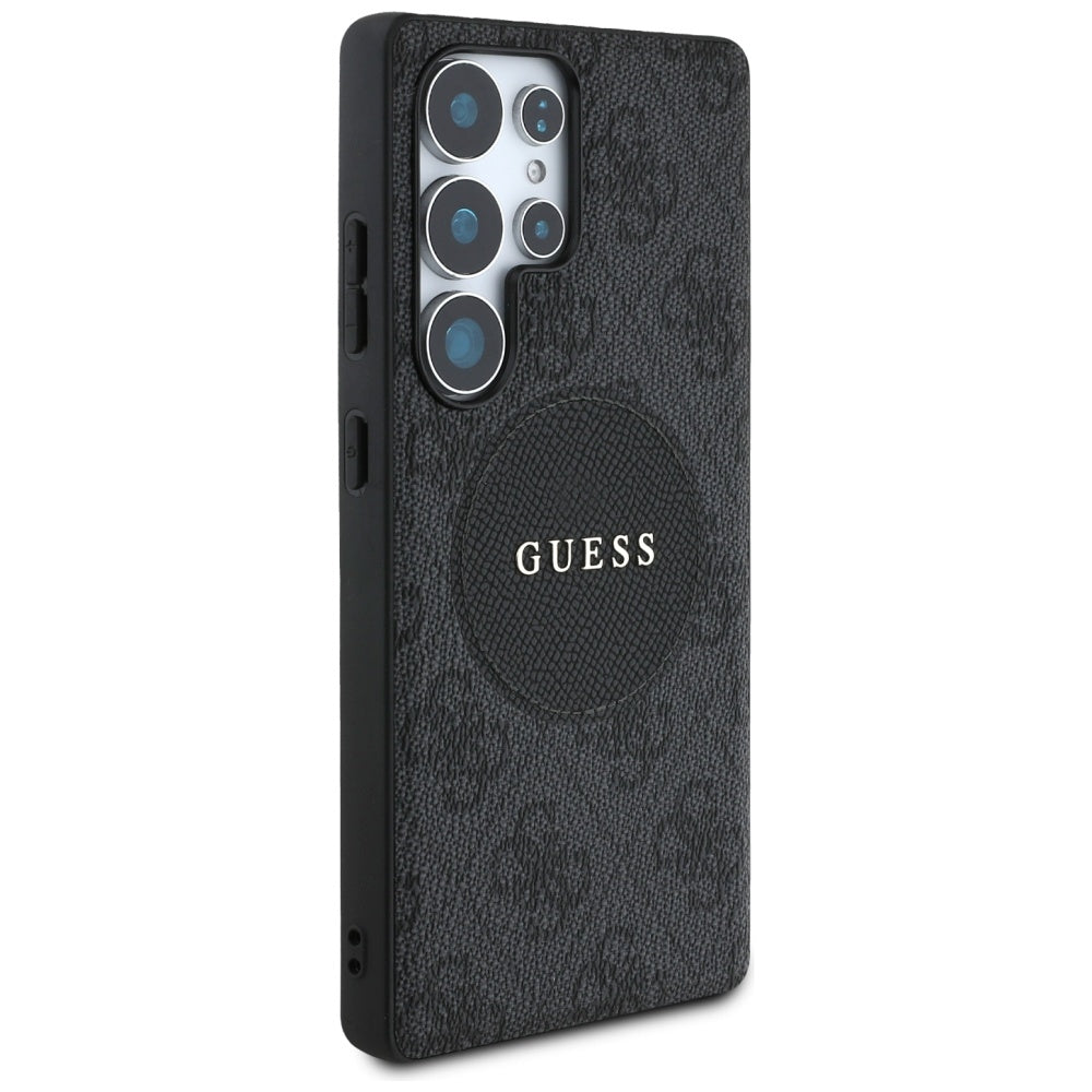Capa MagSafe para Samsung Galaxy S25 Ultra S938, Guess, 4G Circle Classic Logo, Preta