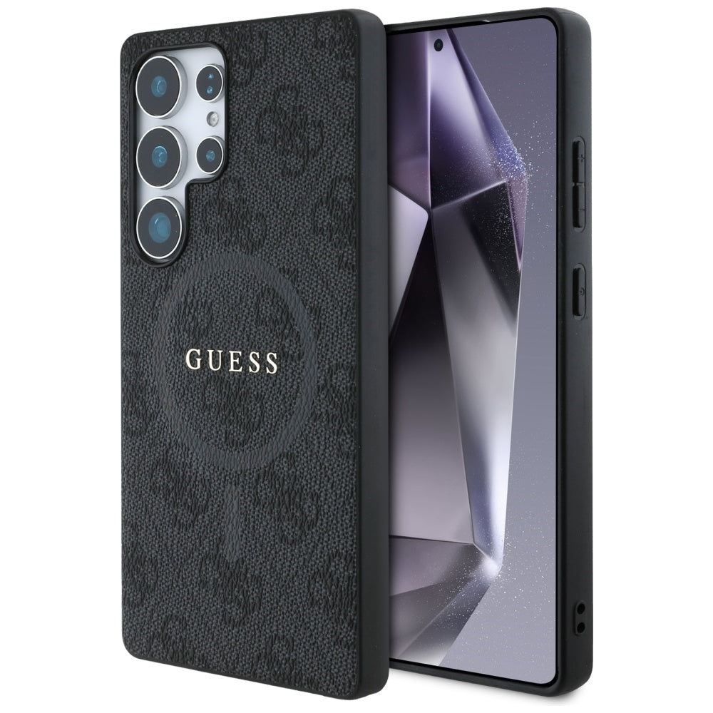 Capa MagSafe para Samsung Galaxy S25 Ultra S938, Guess, 4G Ring Classic Logo, Preta