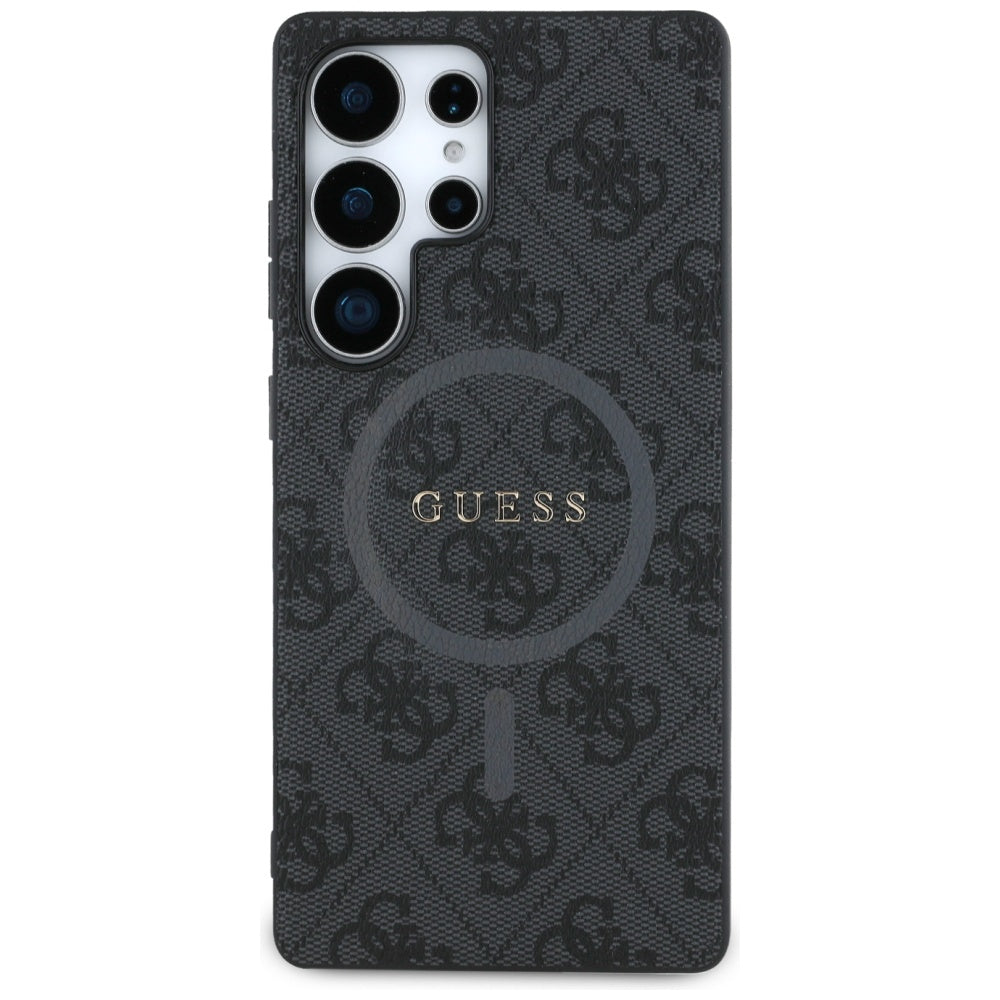 Capa MagSafe para Samsung Galaxy S25 Ultra S938, Guess, 4G Ring Classic Logo, Preta