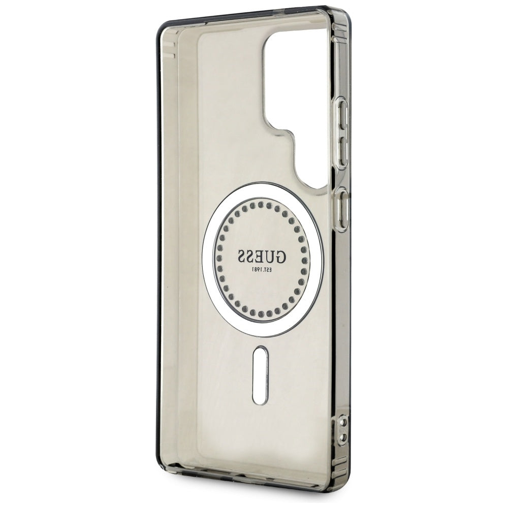 Capa MagSafe para Samsung Galaxy S25 Ultra S938, Guess, IML Rhinestone, Preta
