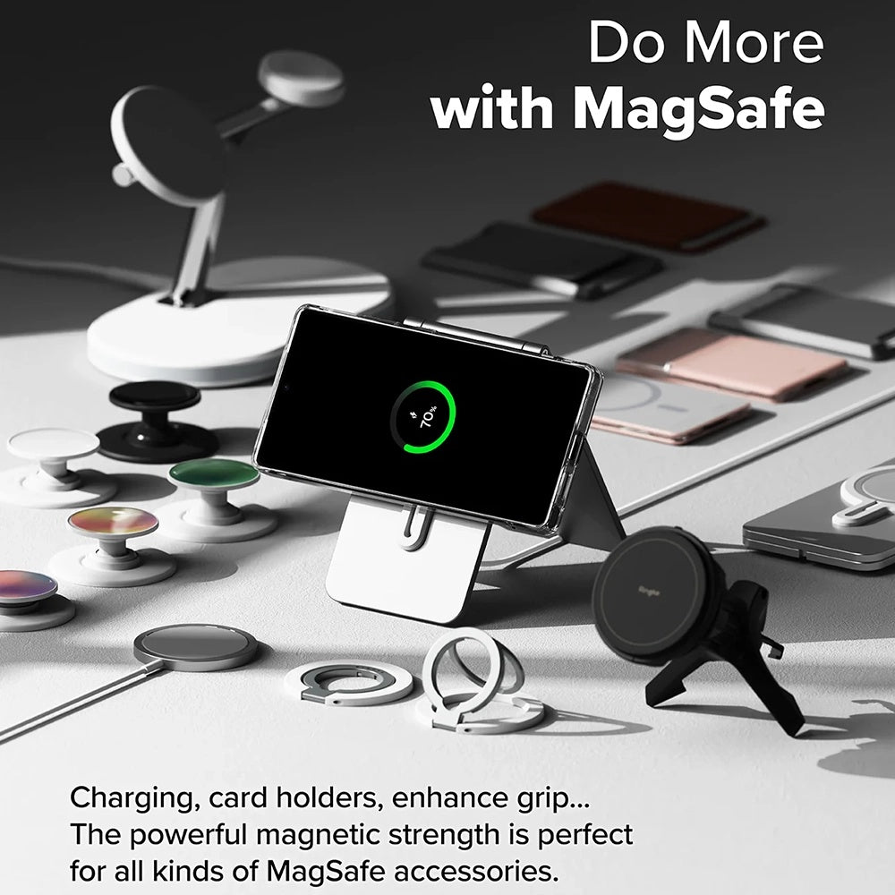 Capa MagSafe para Samsung Galaxy S25 Ultra S938, Ringke, Fusion, Transparente Fosca
